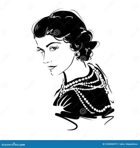 croquis coco chanel|barde de perles Coco Chanel.